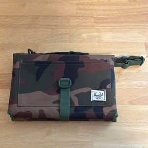 Herschel Supply Company green and brown camouflage changing pad/ mat
